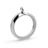 Glass Photo Box Floating Locket Necklace Pendant Stainless Steel Threaded