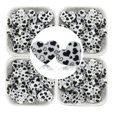 10Pc Silicone Beads Heart Sunflower Leopard Printing Lover Couple Baby Toys