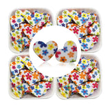 10Pc Silicone Beads Heart Sunflower Leopard Printing Lover Couple Baby Toys