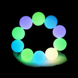 20pcs Luminous Silicone Beads Glow In The Dark Teething Chewable For Infant