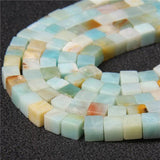 6MM Square Natural Stone Agates Cube Bead DIY Jewelry Making