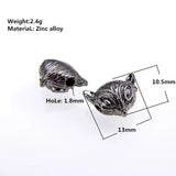 10PCS Fox Beads for Jewelry Making Bracelets DIY European Big Hole Beads