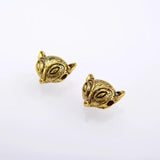 10PCS Fox Beads for Jewelry Making Bracelets DIY European Big Hole Beads
