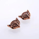 10PCS Fox Beads for Jewelry Making Bracelets DIY European Big Hole Beads
