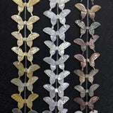 Natural Shell Butterfly Beads 13-30mm Carving Charm Jewelry Making DIY