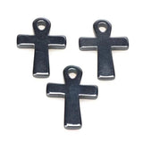 Natural Hematite Beads Cross Pendant DIY Necklace Bracelet Making