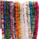 Multicolor Freshwater Shell Beads Round Shape Chip Loose Beads For Diy Necklace