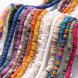 Multicolor Freshwater Shell Beads Round Shape Chip Loose Beads For Diy Necklace