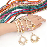 Multicolor Freshwater Shell Beads Round Shape Chip Loose Beads For Diy Necklace