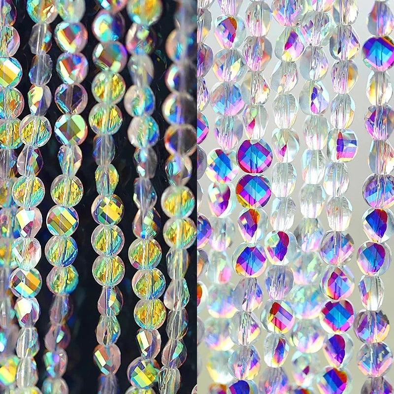 100PCS 6/7MM Twisted Glass Crystal Beads DIY Jewelry Making Accessories