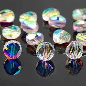 100PCS 6/7MM Twisted Glass Crystal Beads DIY Jewelry Making Accessories