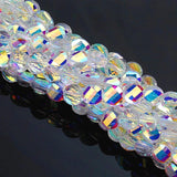 100PCS 6/7MM Twisted Glass Crystal Beads DIY Jewelry Making Accessories