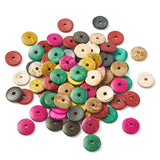 100pcs 15mm Coconut Heishi Disc Beads for Jewelry Making DIY Bracelets