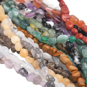 6-8mm Natural Rose Quartz Gemstone Beads Nuggets for DIY Jewelry Making