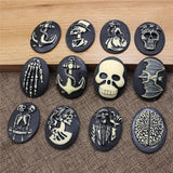 10pcs Resin Skull Flower Animal Cabochons for Necklace Making