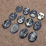 10pcs Resin Skull Flower Animal Cabochons for Necklace Making