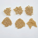 14K Gold Plated Brass Round Bead for DIY Jewelry Making