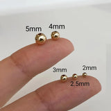 14K Gold Plated Brass Round Bead for DIY Jewelry Making