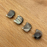 2pcs Cat Head Sea Shell Pendants 9x10mm 4 Colors DIY Necklace Earrings