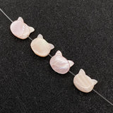 2pcs Cat Head Sea Shell Pendants 9x10mm 4 Colors DIY Necklace Earrings