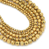 Hematite Faceted Round Natural Stone Beads for Jewelry Making