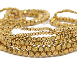 Hematite Faceted Round Natural Stone Beads for Jewelry Making