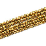 Hematite Faceted Round Natural Stone Beads for Jewelry Making