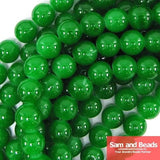 10mm Orange Red Round Glass Loose Beads for Jewelry Making