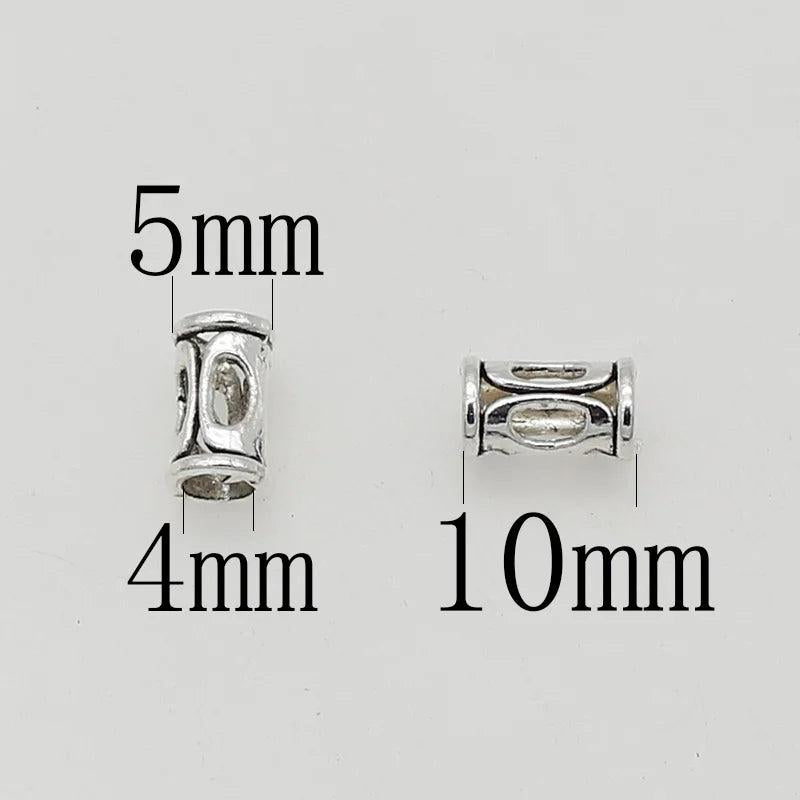 50pcs Short Tube Spacer Metal Beads DIY Jewelry Making Accessories