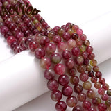 Watermelon Tourmaline Stone Beads Round Spacer Beads for Jewelry Making