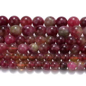 Watermelon Tourmaline Stone Beads Round Spacer Beads for Jewelry Making