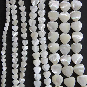 20Pcs Shell Pearl Heart Beads for DIY Bracelet Necklaces Craft
