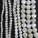 20Pcs Shell Pearl Heart Beads for DIY Bracelet Necklaces Craft