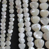 20Pcs Shell Pearl Heart Beads for DIY Bracelet Necklaces Craft