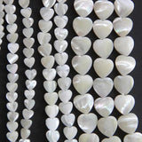 20Pcs Shell Pearl Heart Beads for DIY Bracelet Necklaces Craft