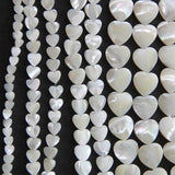 20Pcs Shell Pearl Heart Beads for DIY Bracelet Necklaces Craft