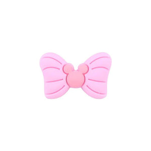 5Pcs Baby Teether Chew Molar Beads Bow Tie Silicone Bead for Pacifier Clip