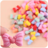 5Pcs Baby Teether Chew Molar Beads Bow Tie Silicone Bead for Pacifier Clip
