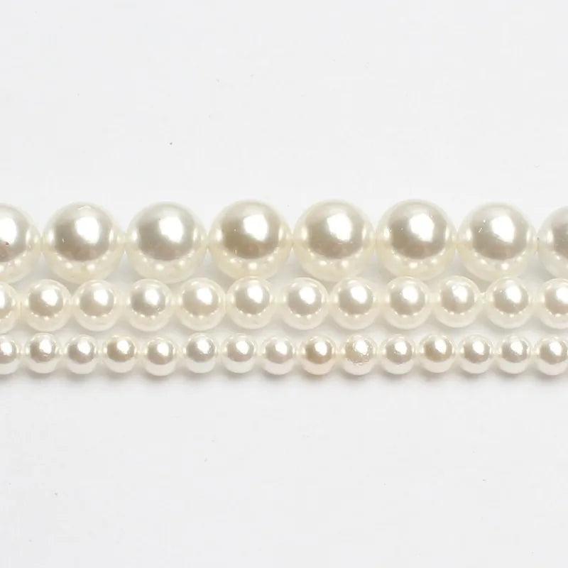 6mm AA+ Natural Shell Pearl Rainbow Round Loose Beads Diy Bracelet 15''