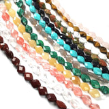 Faceted Square Natural Stone Agates Crystal Beads for Jewelry Making