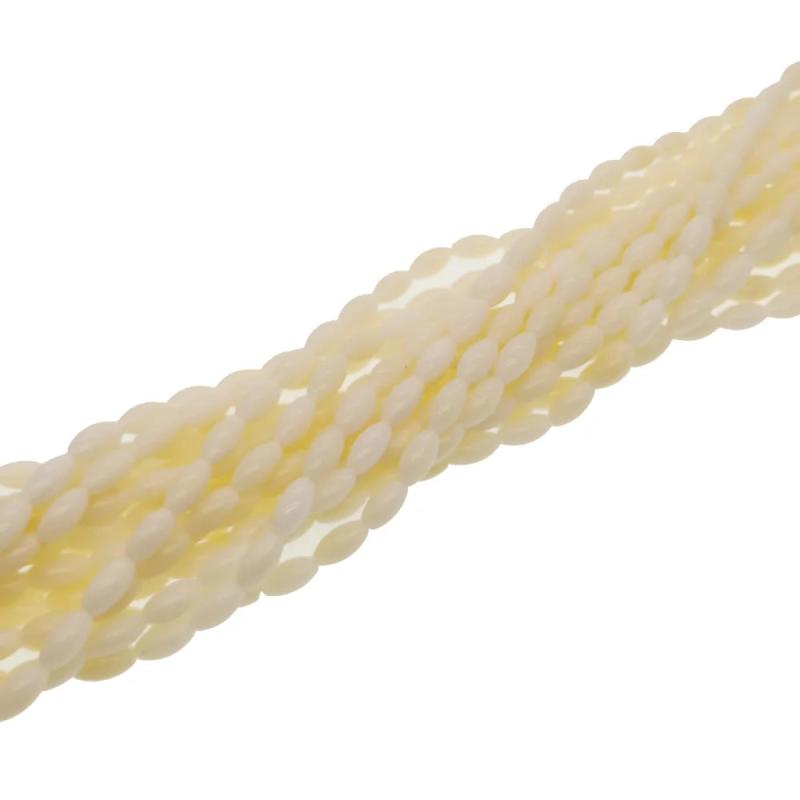 Natural Red Coral Rice Beads DIY Jewelry Semi-finished Loose Beads 4x8mm