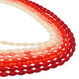 Natural Red Coral Rice Beads DIY Jewelry Semi-finished Loose Beads 4x8mm