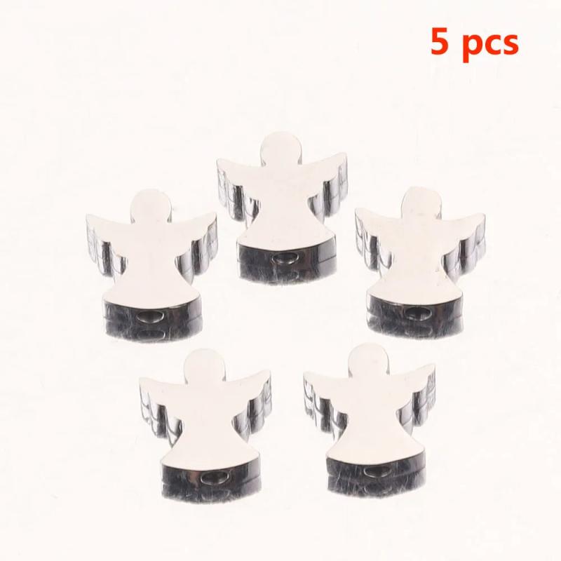 5Pcs Gold-Plate Angel Wings Charms for Jewelry Making