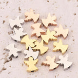 5Pcs Gold-Plate Angel Wings Charms for Jewelry Making