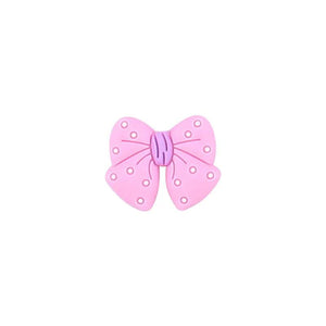 5Pcs Cartoon Bow Tie Teething Chew Beads Food Baby Silicone Beads