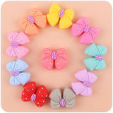 5Pcs Cartoon Bow Tie Teething Chew Beads Food Baby Silicone Beads