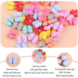 5Pcs Cartoon Bow Tie Teething Chew Beads Food Baby Silicone Beads