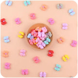 5Pcs Cartoon Bow Tie Teething Chew Beads Food Baby Silicone Beads