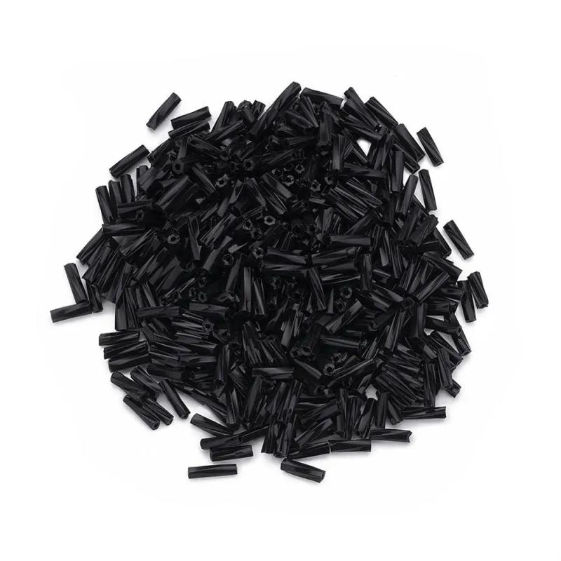 50g 6x1.8mm Glass Twist Bugles Seed Beads Spacer Tube Beads