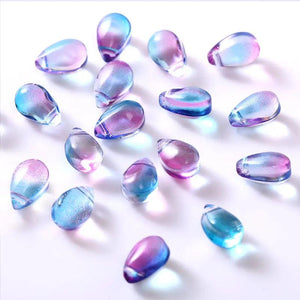100PCS 6x9mm Glass Water Drop Beads Multicolor DIY Bracelets Earrings